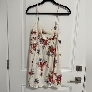 NWT - Zara Women’s Linen Blended Floral Print Mini Dress - Size L